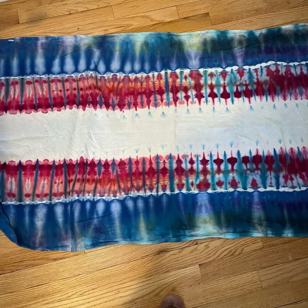 Hand tie dyed trans pride tapestry flag 32x52 inches LGBTQIA